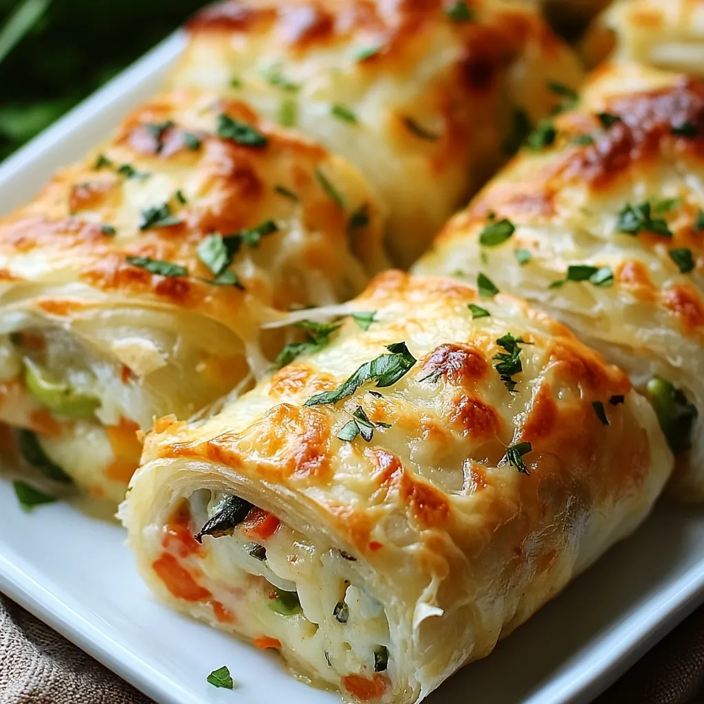 Delicious Cheesy Baked Vegetable Rolls Recipe