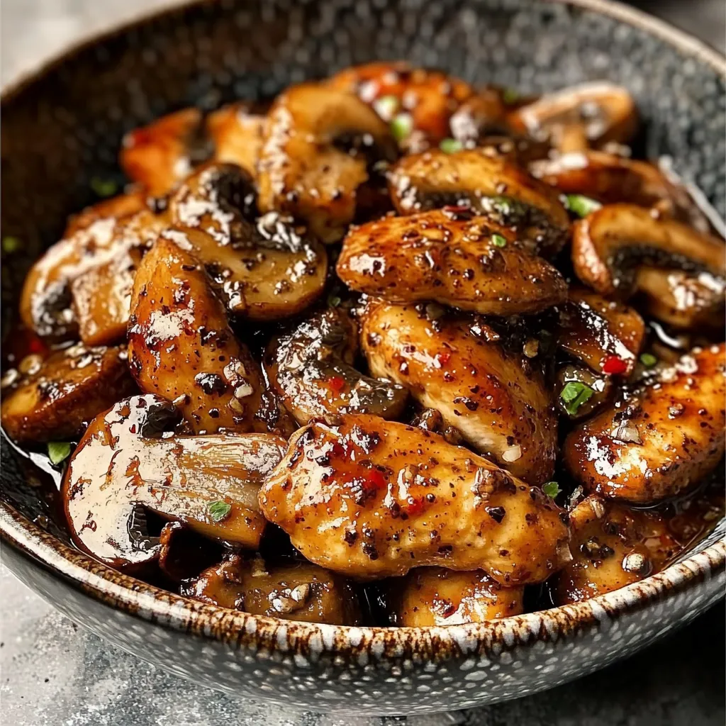 Black Pepper Chicken with Mushrooms Recipe