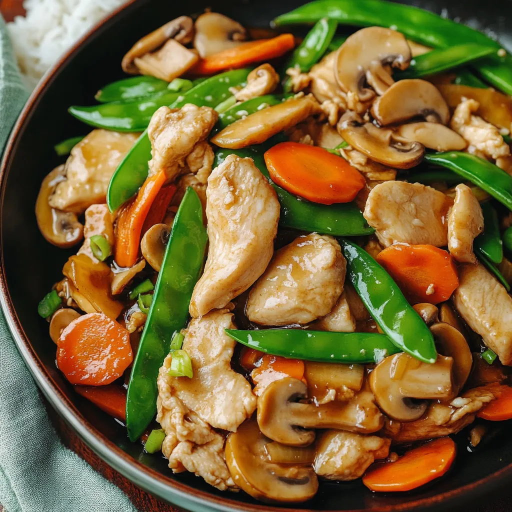 Homemade Mushroom Chicken Stir-Fry