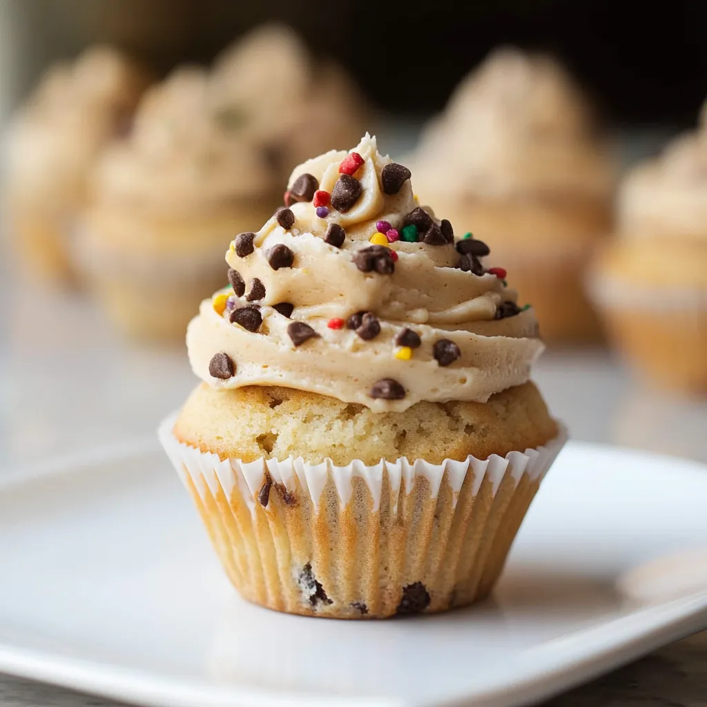 Easy Cookie Dough Cupcakes