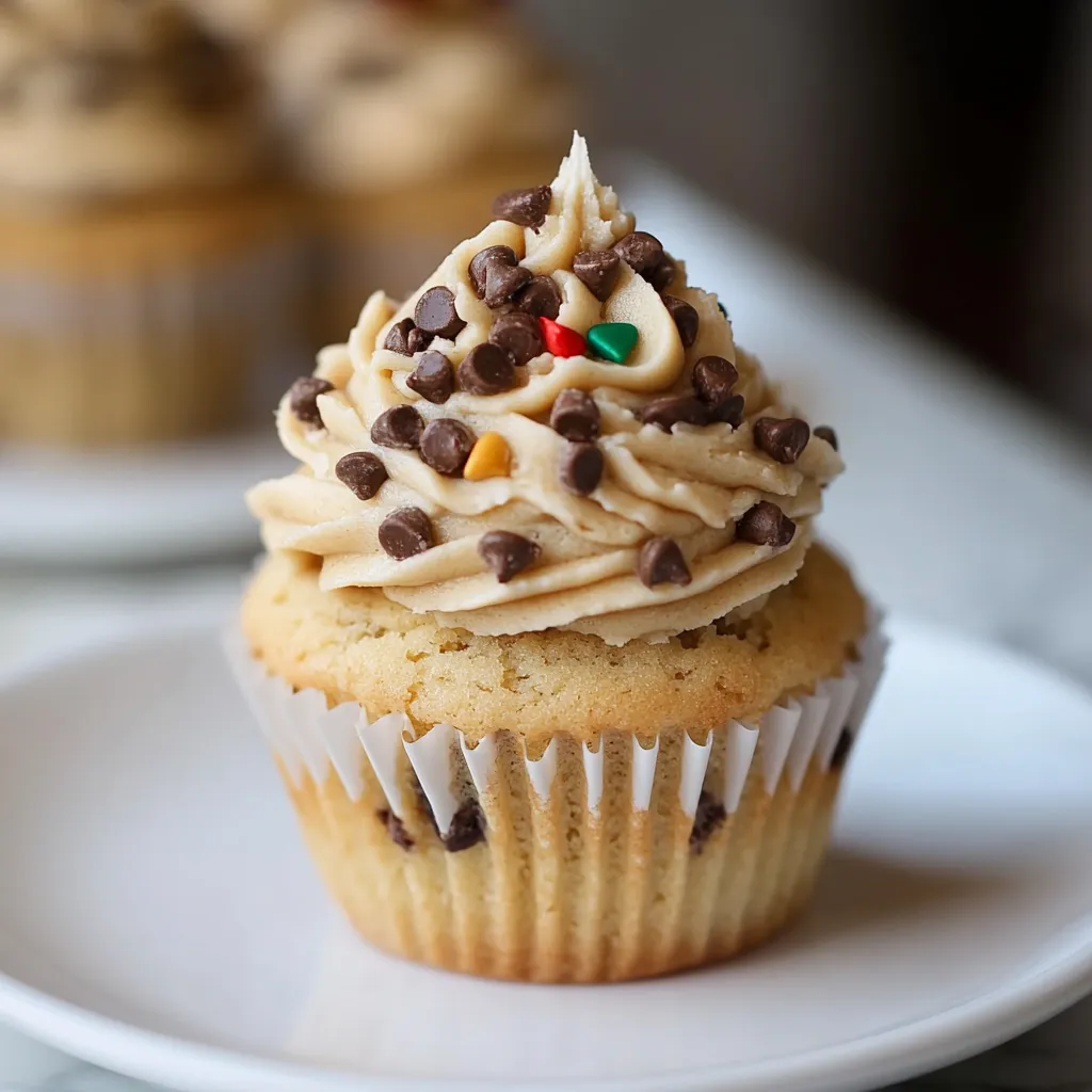 Delicious Cookie Dough Cupcakes