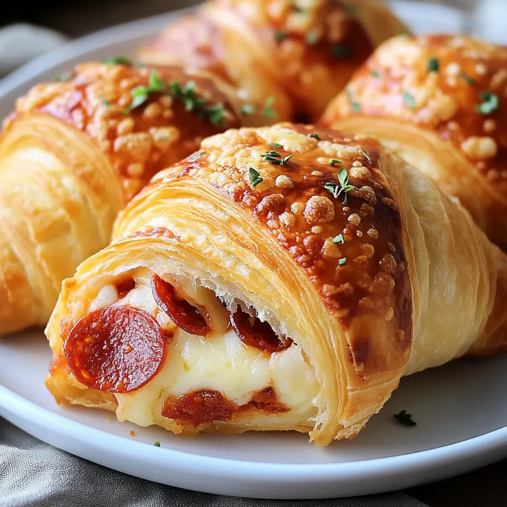 Easy Mozzarella Pepperoni Croissant Rolls