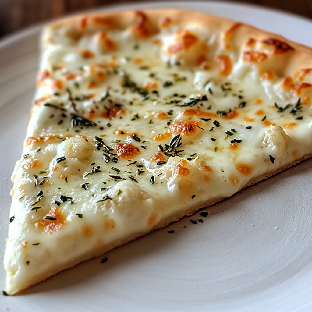 Easy White Pizza with Garlic Pizza Sauce