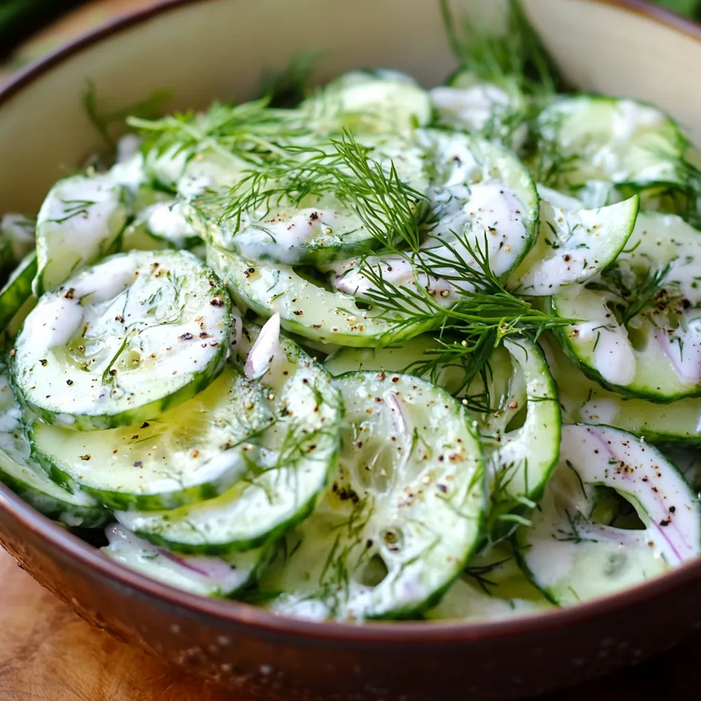 Delicious Cucumber Dill Salad