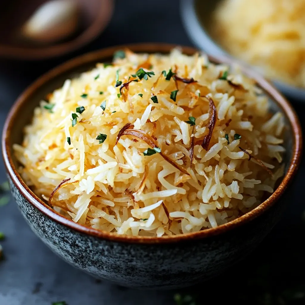 Savory Golden Onion Butter Jasmine Rice