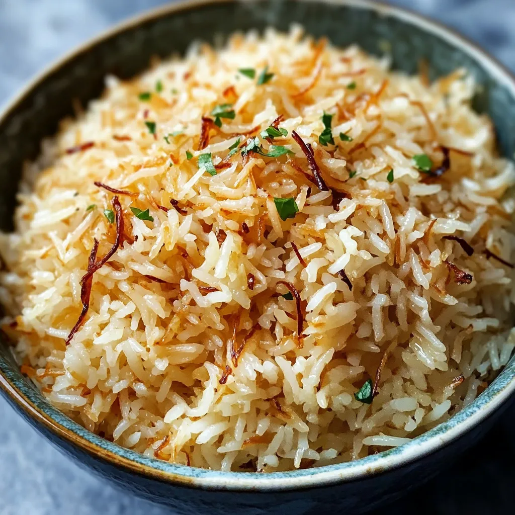 Delicious Savory Golden Onion Butter Jasmine Rice