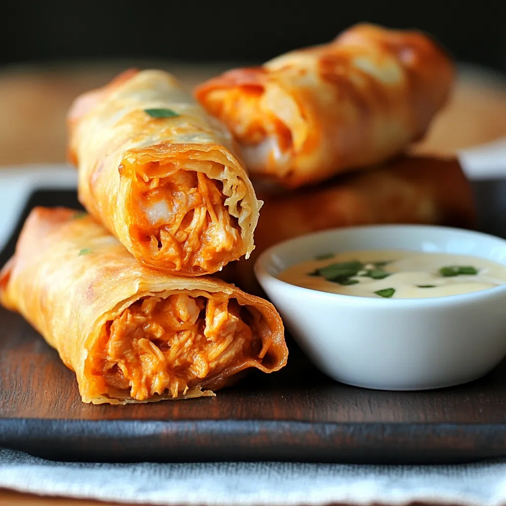 Buffalo Chicken Egg Rolls Recipe