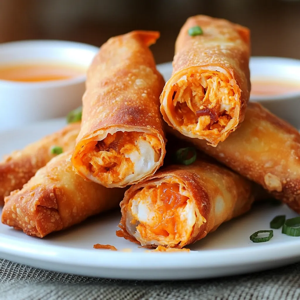 Easy Buffalo Chicken Egg Rolls Recipe