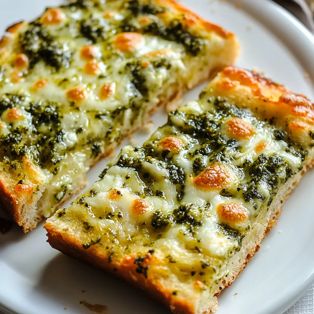 Easy Cheesy Pesto Garlic Bread