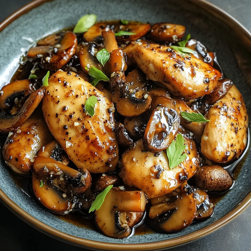 Black Pepper Chicken with Mushrooms