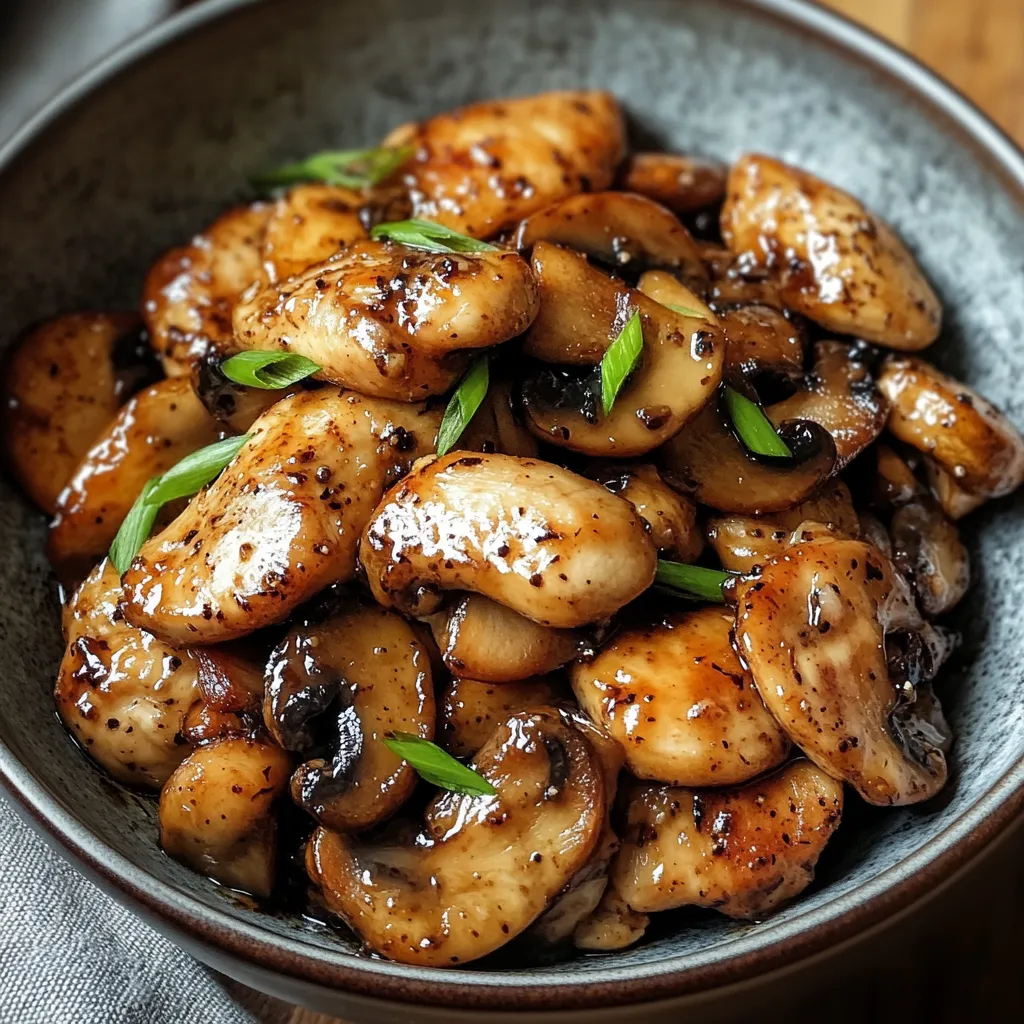 Easy Black Pepper Chicken with Mushrooms