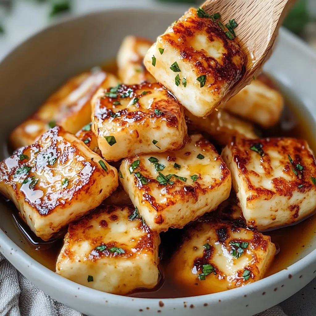 Crispy Air-Fried Halloumi with Honey Drizzle