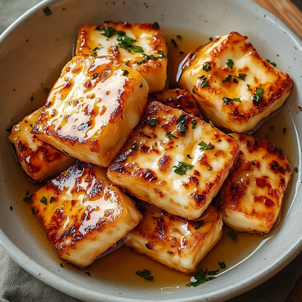 Easy Crispy Air-Fried Halloumi with Honey Drizzle