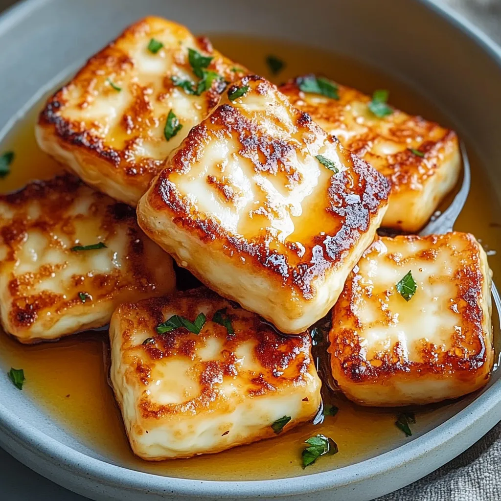 Delicious Crispy Air-Fried Halloumi with Honey Drizzle