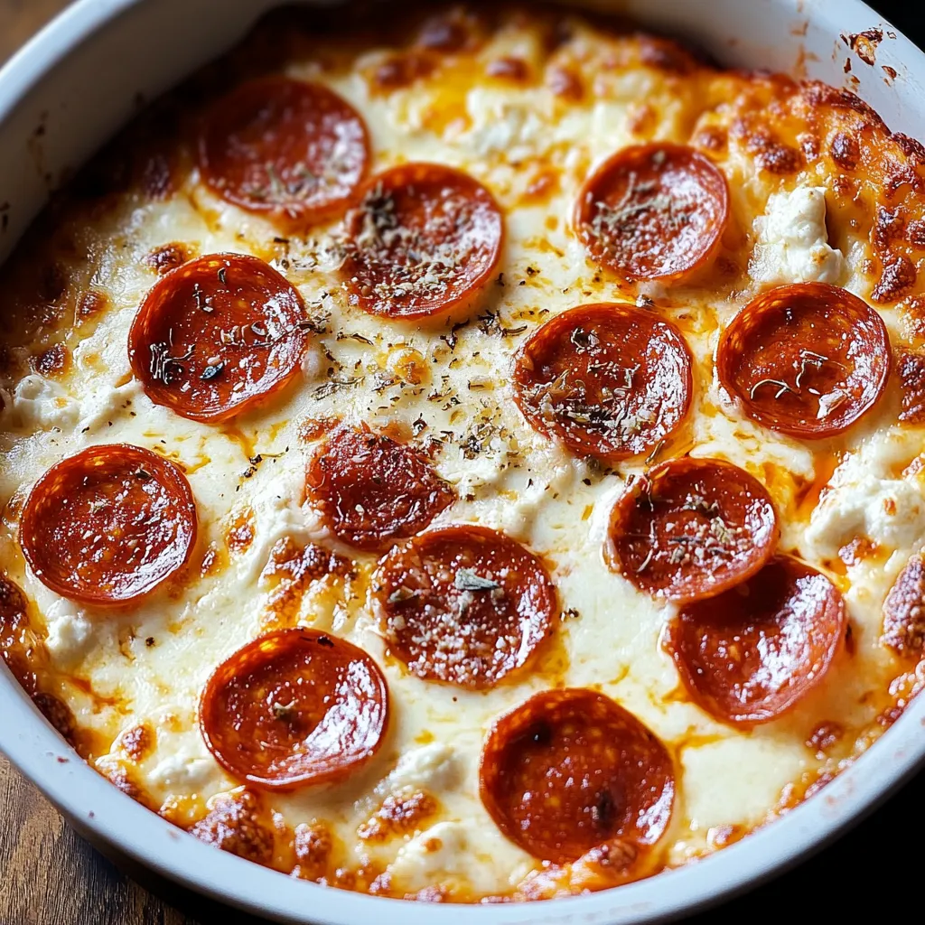 Easy Pepperoni and Cream Cheese Pizza Dip