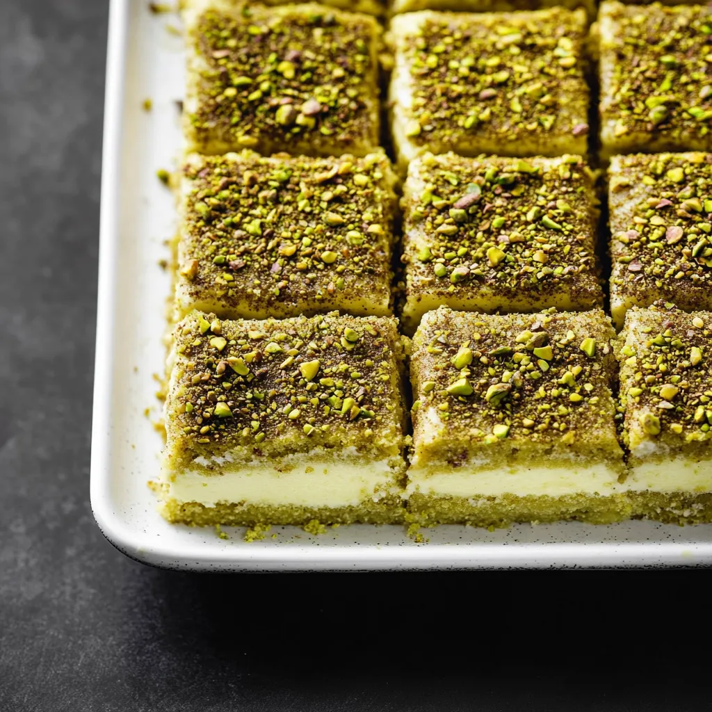 Pistachio Tiramisu Slice