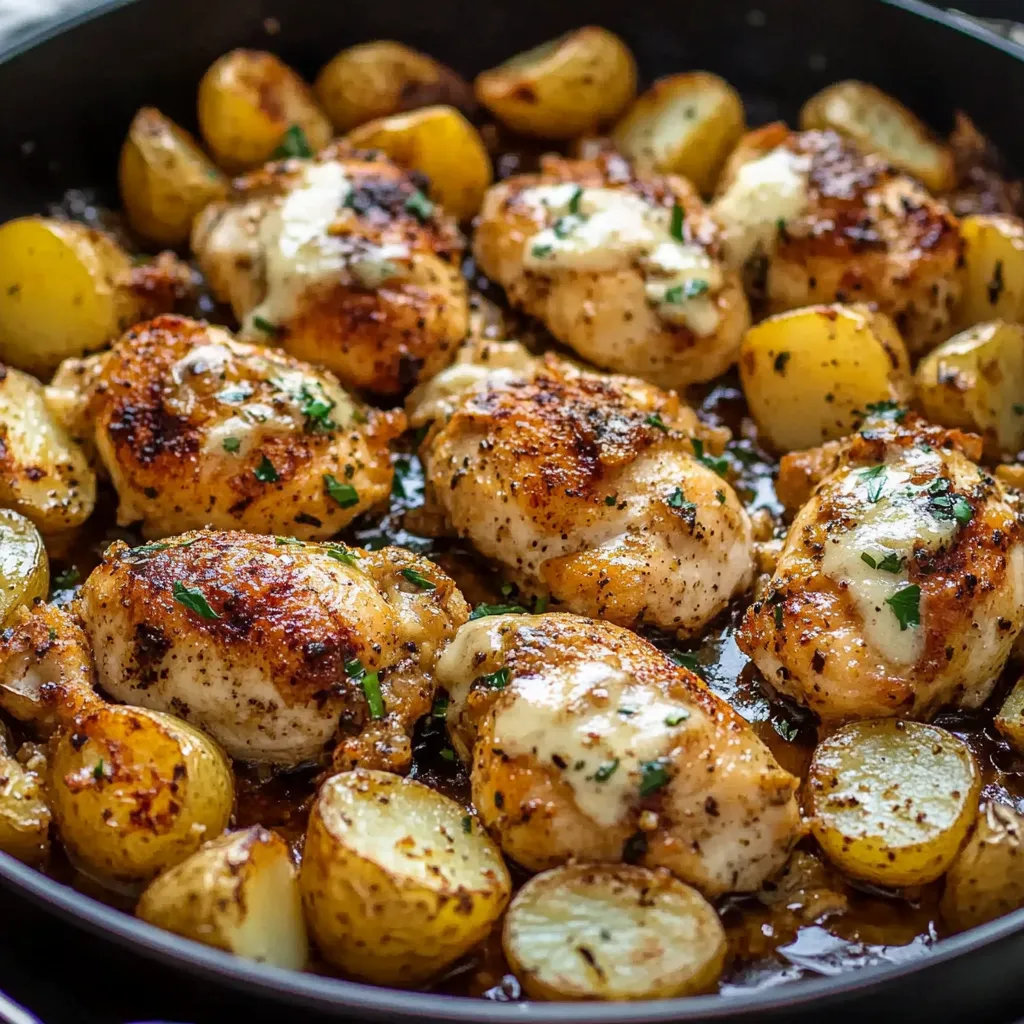 Garlic Parmesan Chicken and Potatoes (One-Pan Dinner)