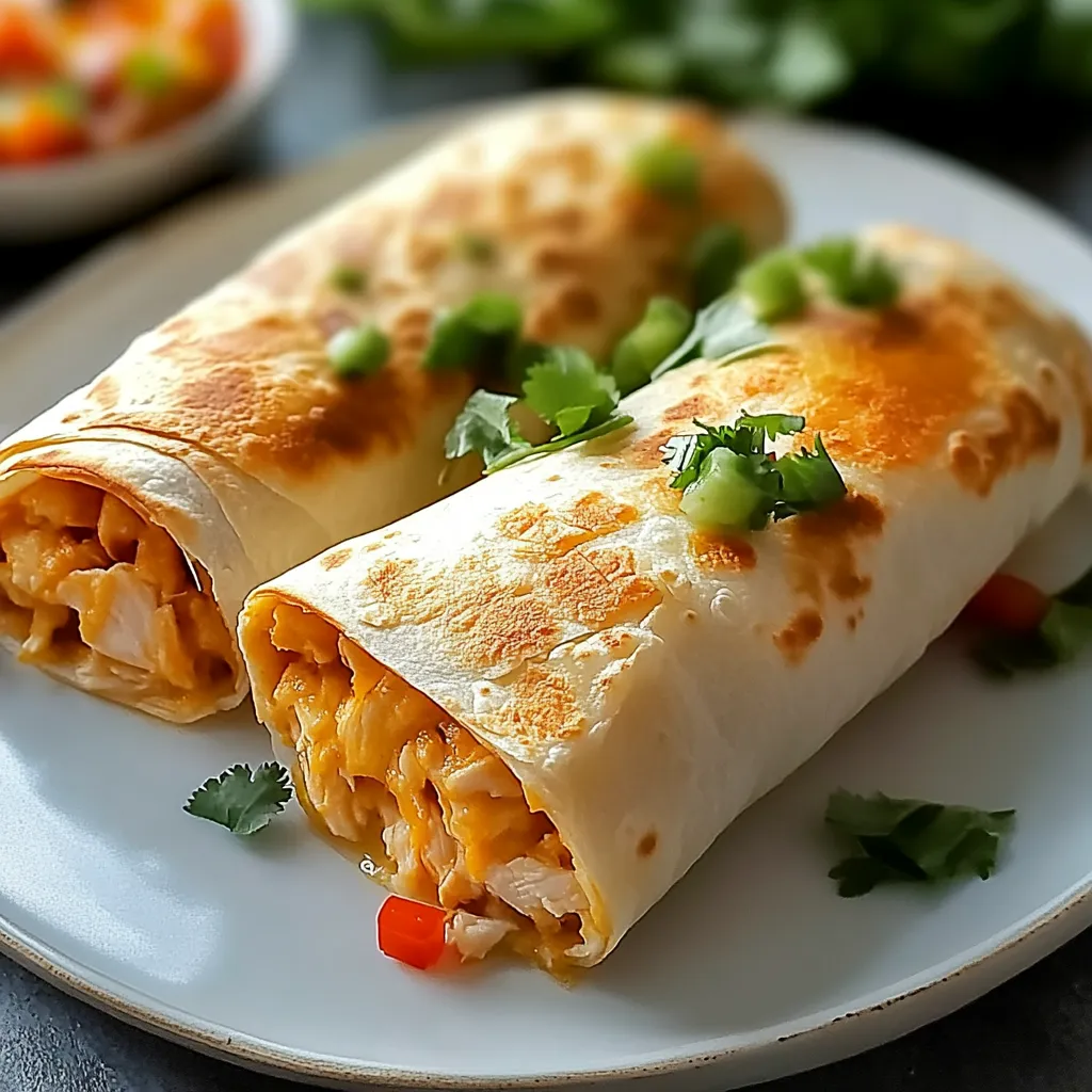 Easy Baked Chicken Chimichangas