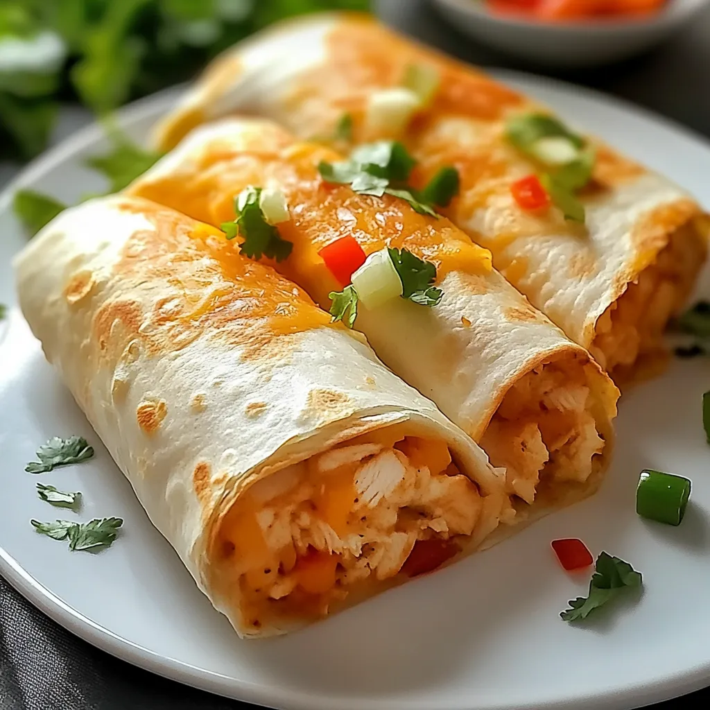 Delicious Baked Chicken Chimichangas