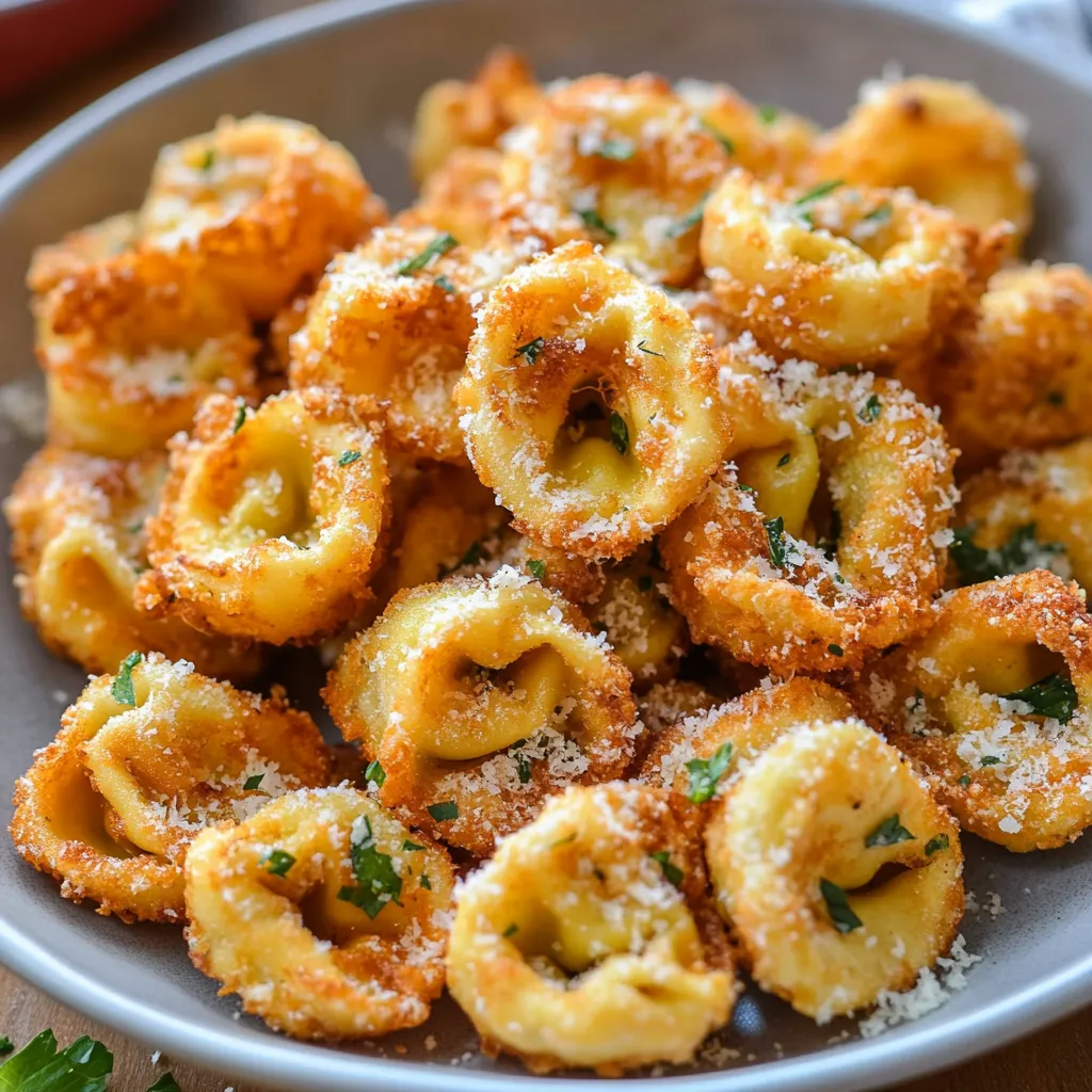 Delicious Crispy Parmesan Fried Tortellini