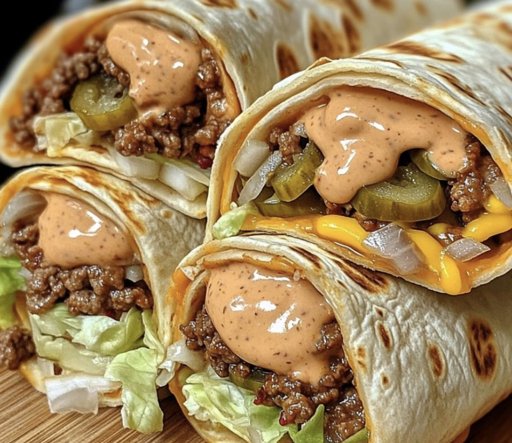 A burrito with sauce on it.