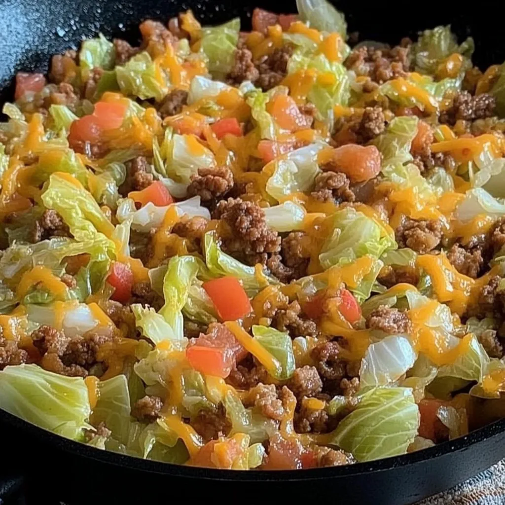 A pan of food with meat and vegetables.
