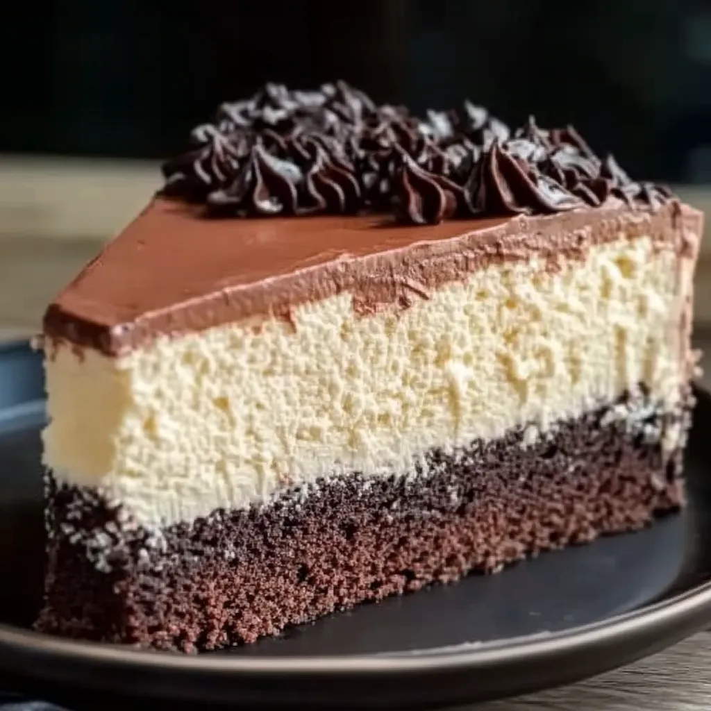 A slice of chocolate cake with chocolate icing.