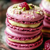 delicious Luxurious Raspberry Pistachio Macarons