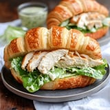 Easy Chicken Caesar Croissant Sandwich