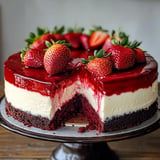 Red Velvet Strawberry Cheesecake