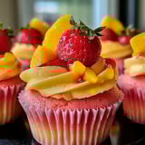 Strawberry Mango Margarita Cupcakes
