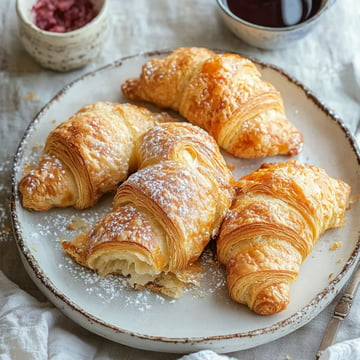 Homemade Flaky Croissants