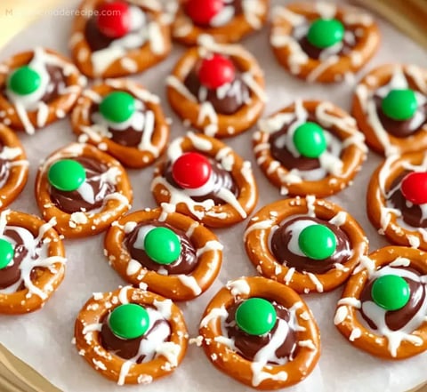 3-Ingredient Christmas Pretzel Hugs