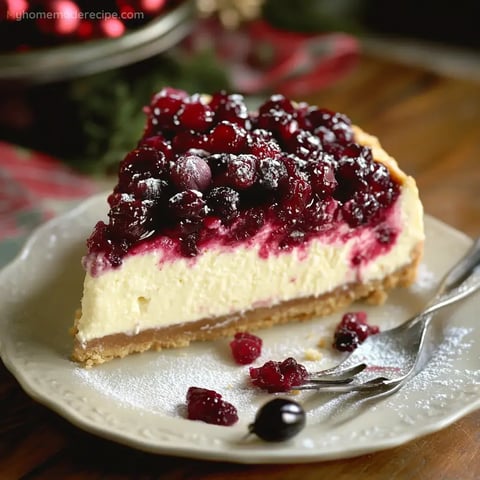 Festive Cranberry Jam Cheesecake