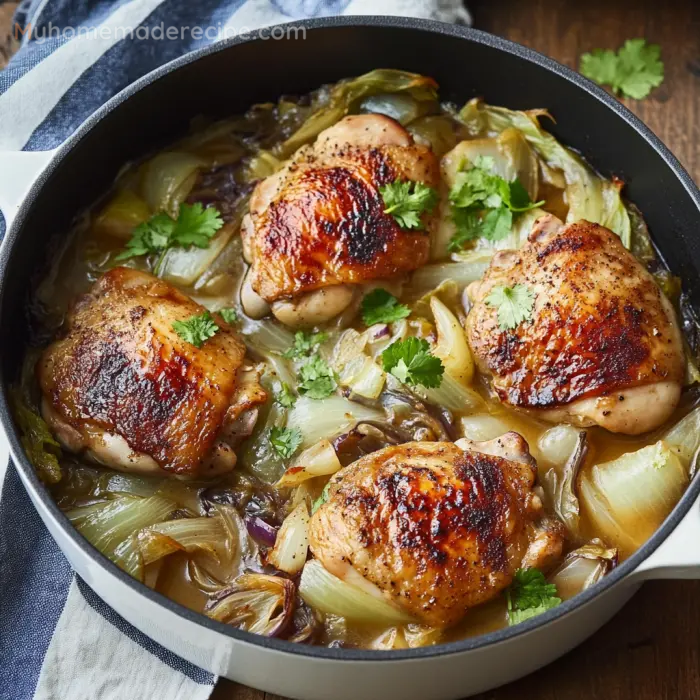 One-Pan Miso Butter Chicken & Cabbage