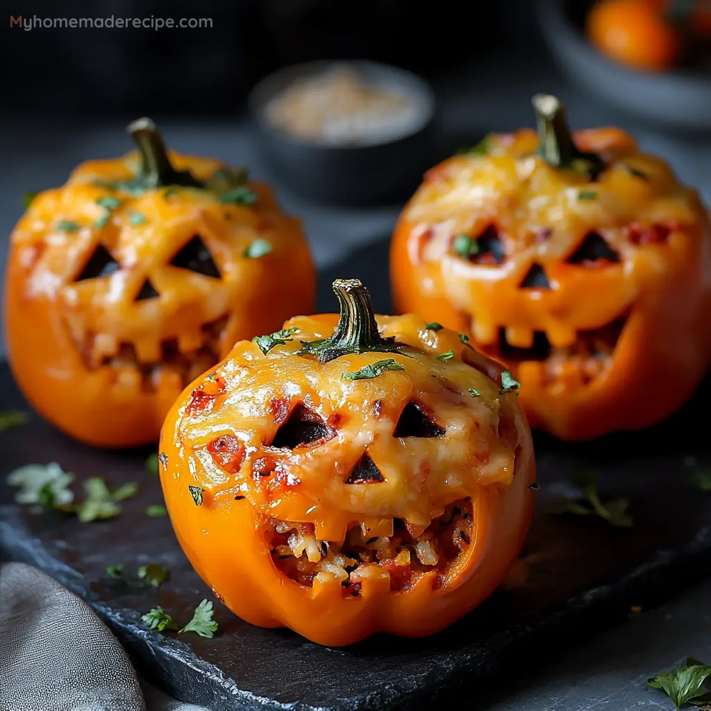 Halloween Stuffed Peppers