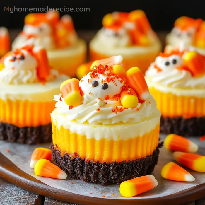 Mini Candy Corn Cheesecakes