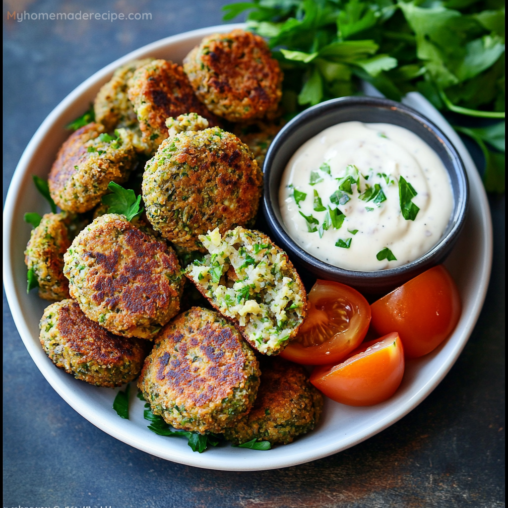 Homemade Falafel with Tahini Sauce