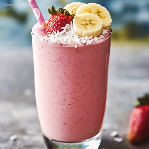 Coconut Milk Strawberry Banana Smoothie