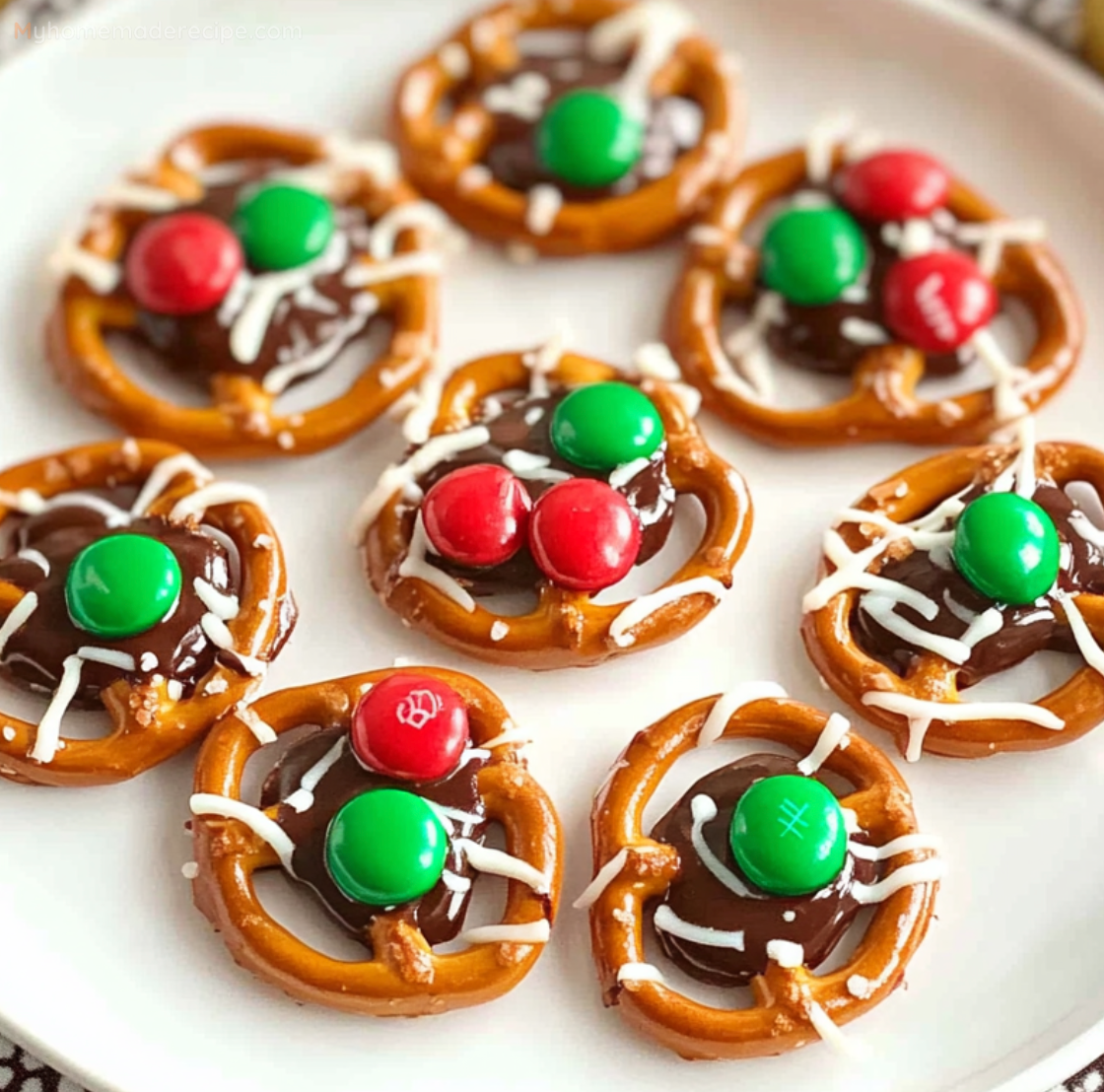 3-Ingredient Christmas Pretzel Hugs