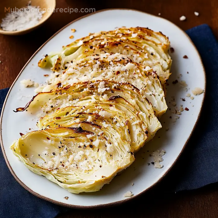 Roasted Garlic-Parmesan Cabbage