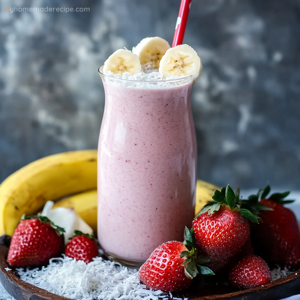 Coconut Milk Strawberry Banana Smoothie