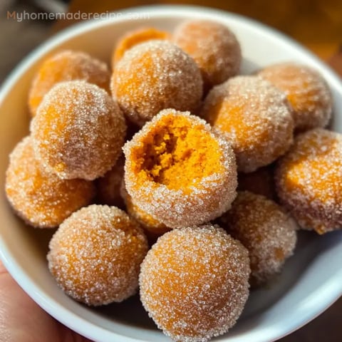 Cinnamon Sugar Pumpkin Donut Holes