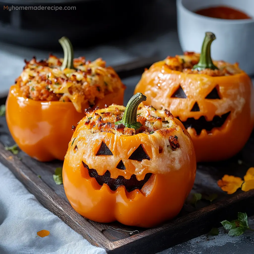 Halloween Stuffed Peppers