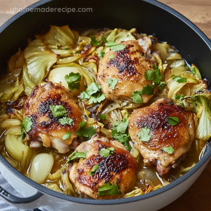 One-Pan Miso Butter Chicken & Cabbage