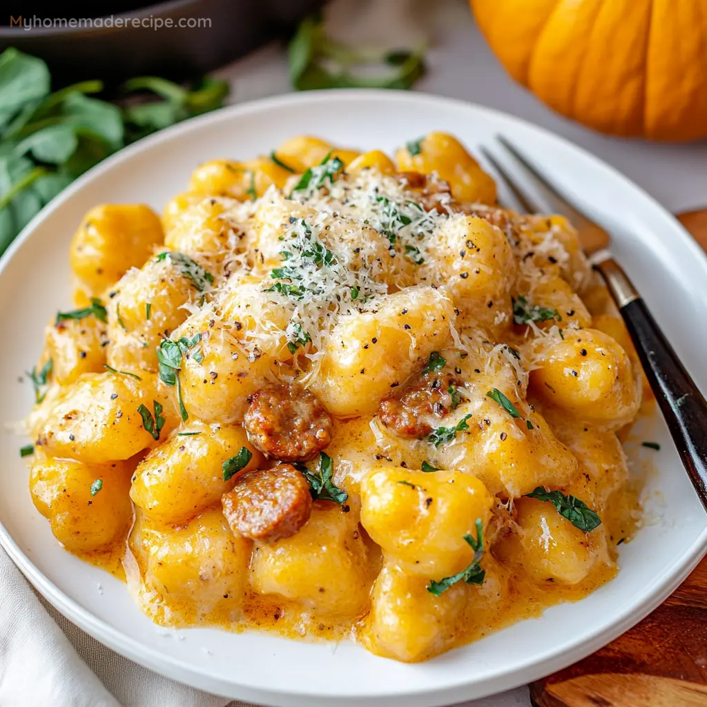 Creamy Pumpkin Sausage Gnocchi